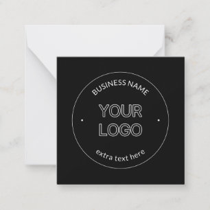Editable Logo Replacement & Business Name   Black Card