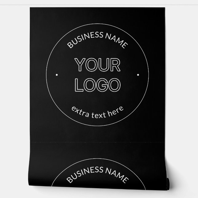 Editable Logo Replacement & Business Name | Black Wallpaper (Unrolling)