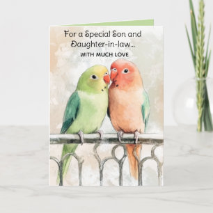 Editable Love Birds Valentines Day Card