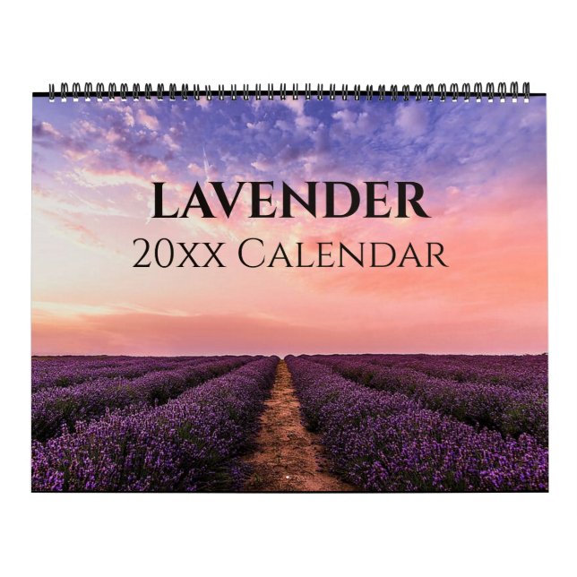 Editable Lovely Lavender Calendar (Cover)