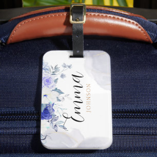 Editable luggage tag Women's luggage tag template