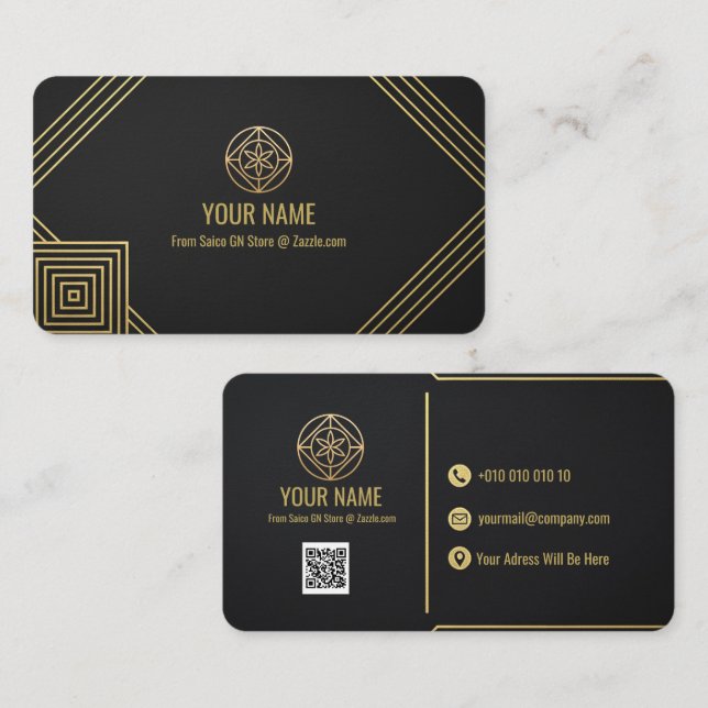 Editable Luxury Business Card Template (Front/Back)