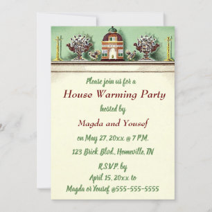 Editable Mantlepiece Housewarming Party  Invitation