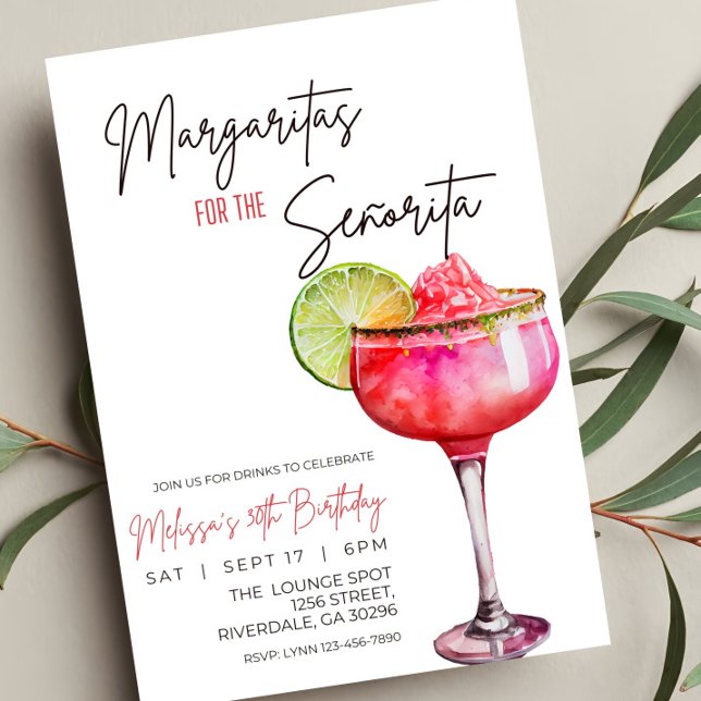 Editable Margarita Birthday Invitation, Margaritas Invitation (Creator Uploaded)