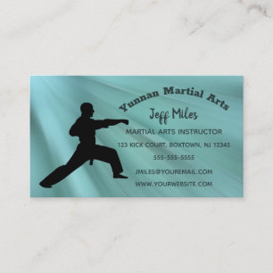 Editable Martial Arts Instructor Business Card