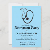 Editable Medical Profession Stethoscope Invitation