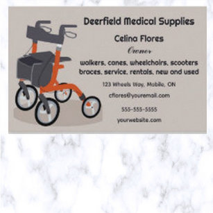 Editable Medical Supplies  Business Card