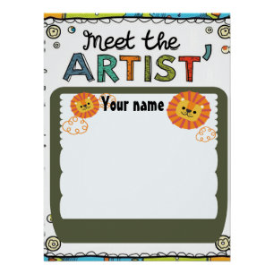 Editable “Meet the Artist” School Template Poster