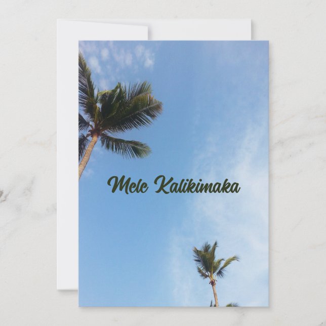 Editable Mele Kalikimaka Christmas Card (Front)