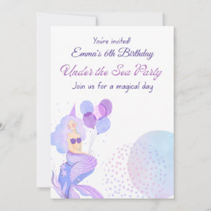 Editable Mermaid Invitation