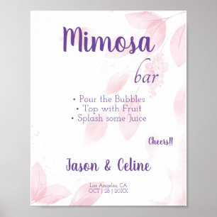 Editable Mimosa Bar Sign Printable