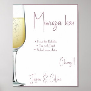 Editable Mimosa Bar Sign Printable