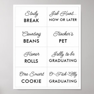 Editable Minimalist Graduation Candy Bar Signs