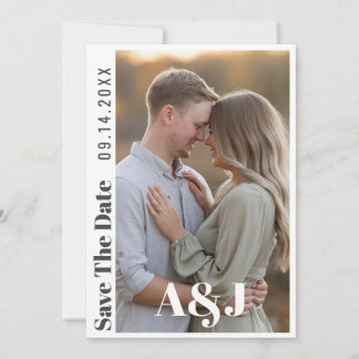 Editable Modern Bold Save the Date w/ Large Photo