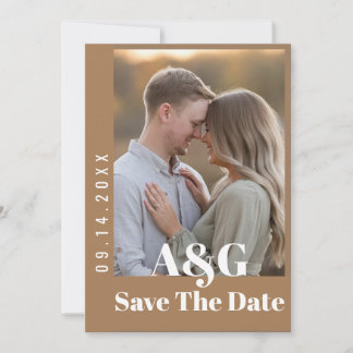 Editable Modern Bold Save the Date w/ Large Photo