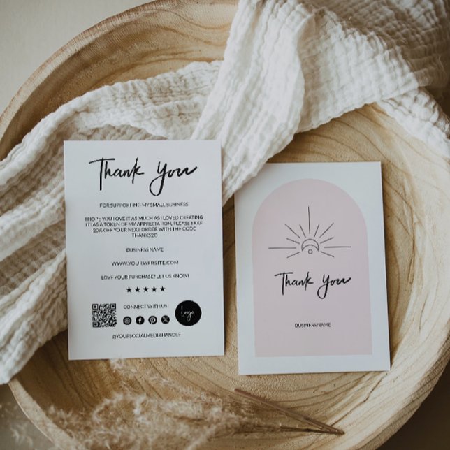 Editable Modern Business Thank You Card (Editable Modern Business Thank You Card)