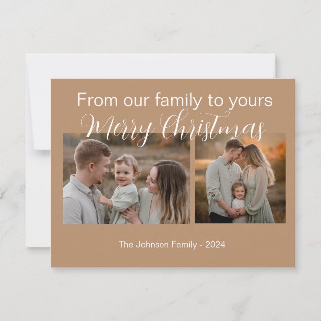 Editable Modern Holiday with Custom Photos (Front)