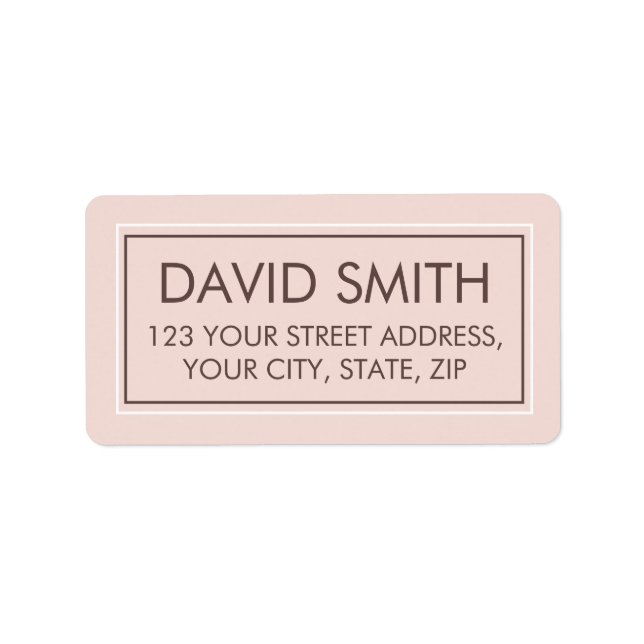 Editable Modern minimal return address  Label (Front)