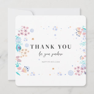 Editable Modern Minimalist Business Purchas  Thank You Card