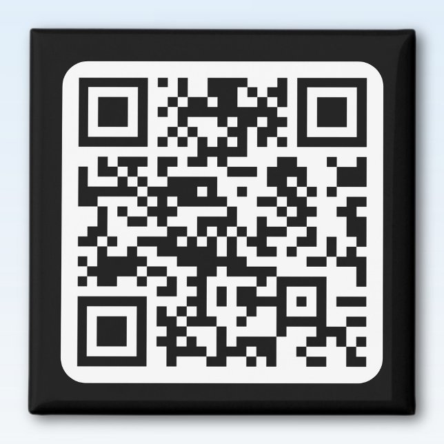 Editable Modern QR code | Black White or Any Colou Magnet (Creator Uploaded)