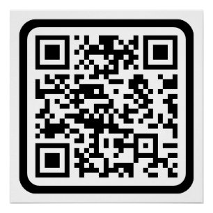 Editable Modern QR code   Black White or Any Colou Poster