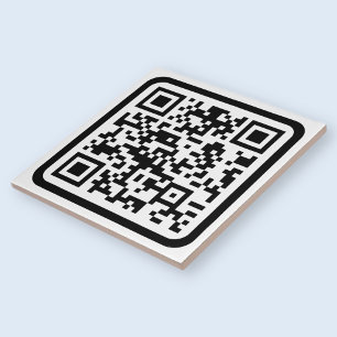 Editable Modern QR code   Black White or Any Colou Tile