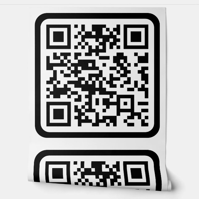 Editable Modern QR code | Black White or Any Colou Wallpaper (Unrolling)
