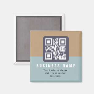 Editable Modern QR code Template Muted Colours Magnet