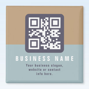 Editable Modern QR code Template   Muted Colours Magnet