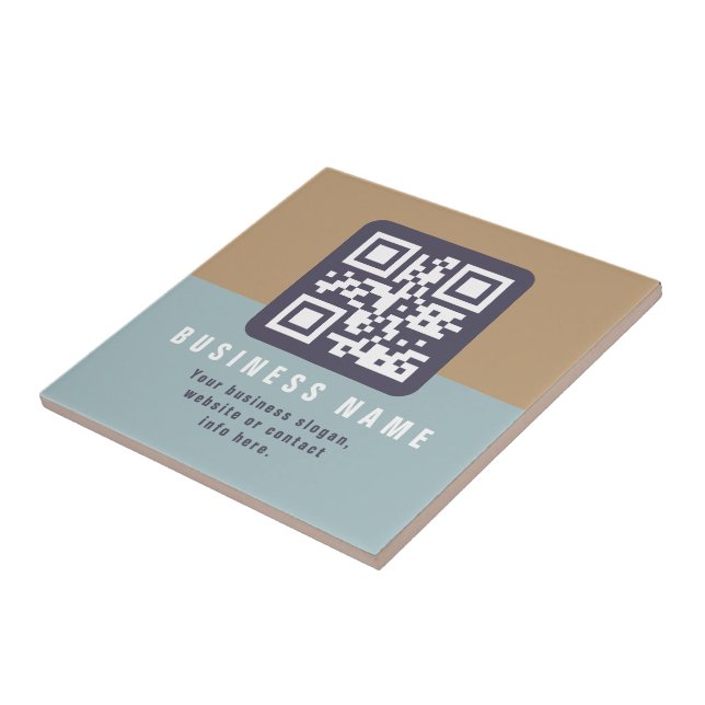 Editable Modern QR code Template | Muted Colours Tile (Side)