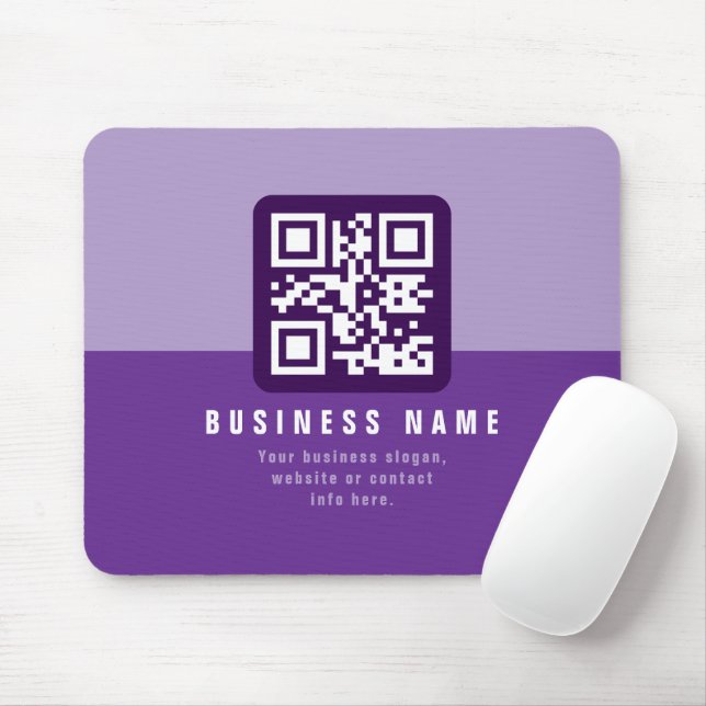 Editable Modern QR code Template | Purples Mouse Mat (With Mouse)