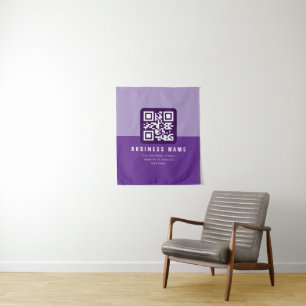 Editable Modern QR code Template   Purples Tapestry
