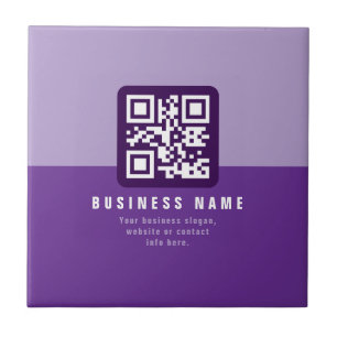 Editable Modern QR code Template   Purples Tile