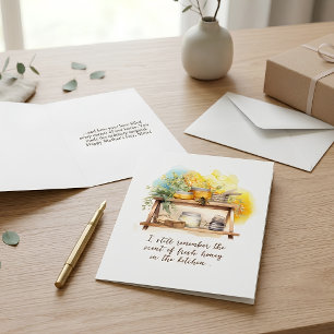 Editable Modern Watercolor Honey Jar Card For Mum