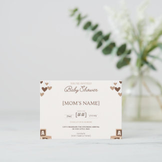 Editable Mom To Be Party Invitation