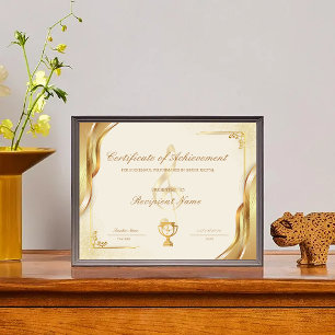 Editable Music Certificate of Achievement Award