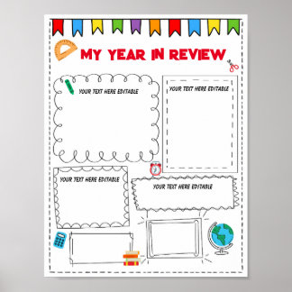 Editable My Year in Review Printable  Poster