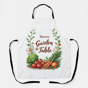 Editable Name Garden to Table Apron