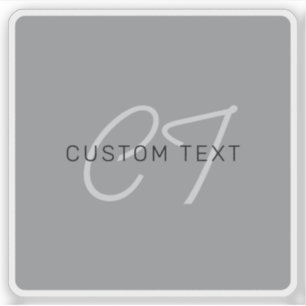 Editable Name or Greeting   Black & Dark Grey