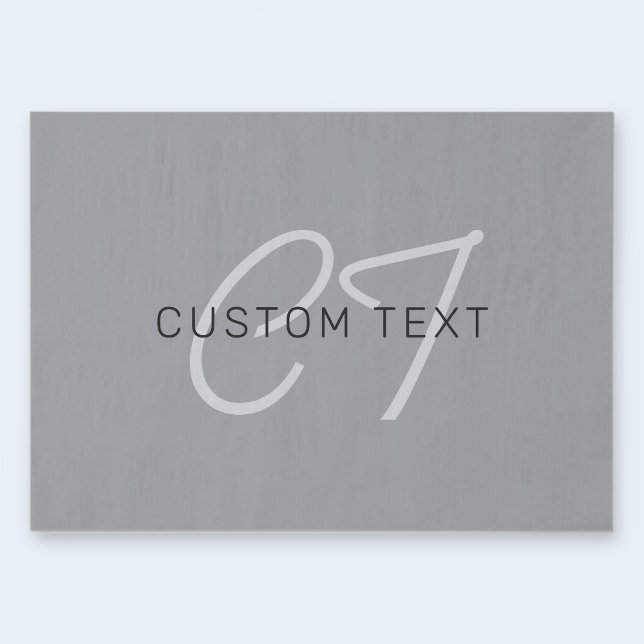 Editable Name or Greeting | Black & Dark Grey Tissue Paper (Creator Uploaded)