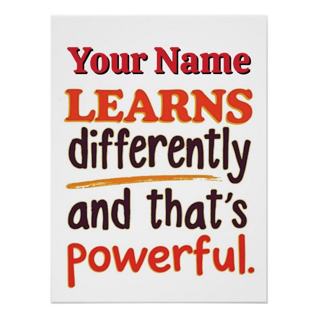 Editable Neurodiversity Quote for Students Poster (Front)