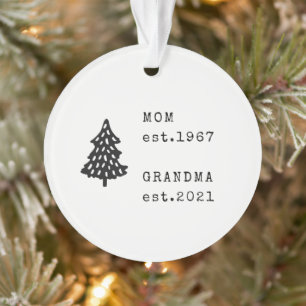 EDITABLE New Grandma Gift Pregnancy Announcement Ornament
