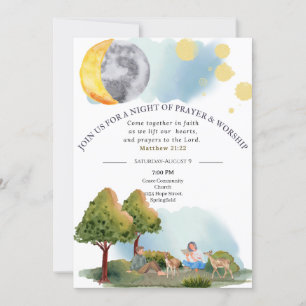 Editable Night of Prayer & Worship Invitation