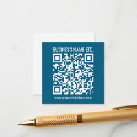 Editable Ocean Blue QR code 