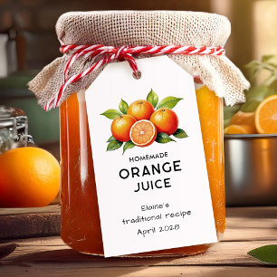 Editable orange juice kitchen pantry label