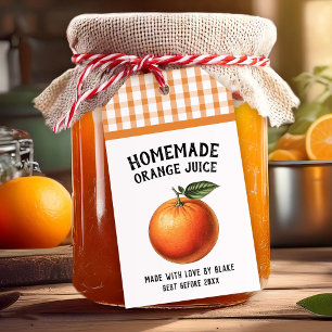Editable Orange juice Preserve Label