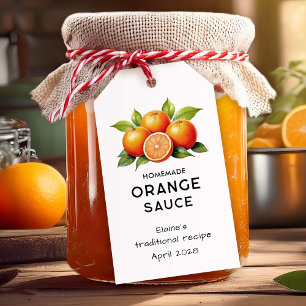Editable orange sauce kitchen pantry label