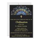 Editable Ordination Religious Event Stained Glass