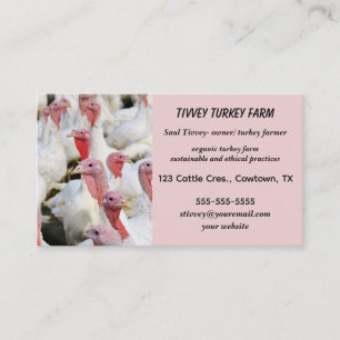 Editable Organic Turkey Farm Business Card