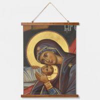 Editable Orthodox Icon, Theotokos and Christ Child